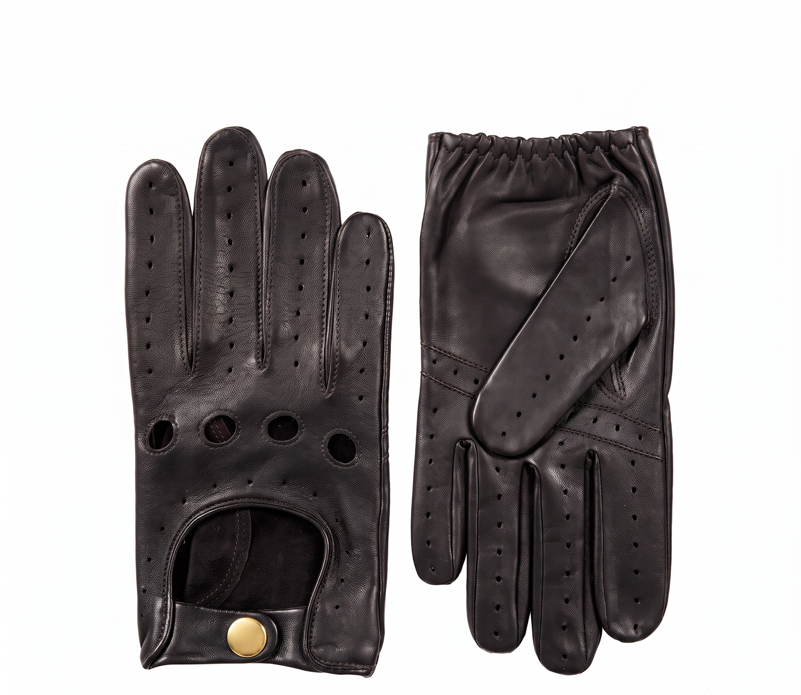 Driving Black Gloves Durel Signature Tech-Touch Leather Driving Gloves - Image 1